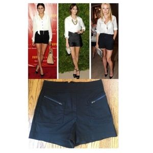 Silence + Noise - Black High Rise Shorts